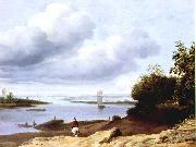 Extensive River View with a Horseman dgh BORSSUM, Anthonie van